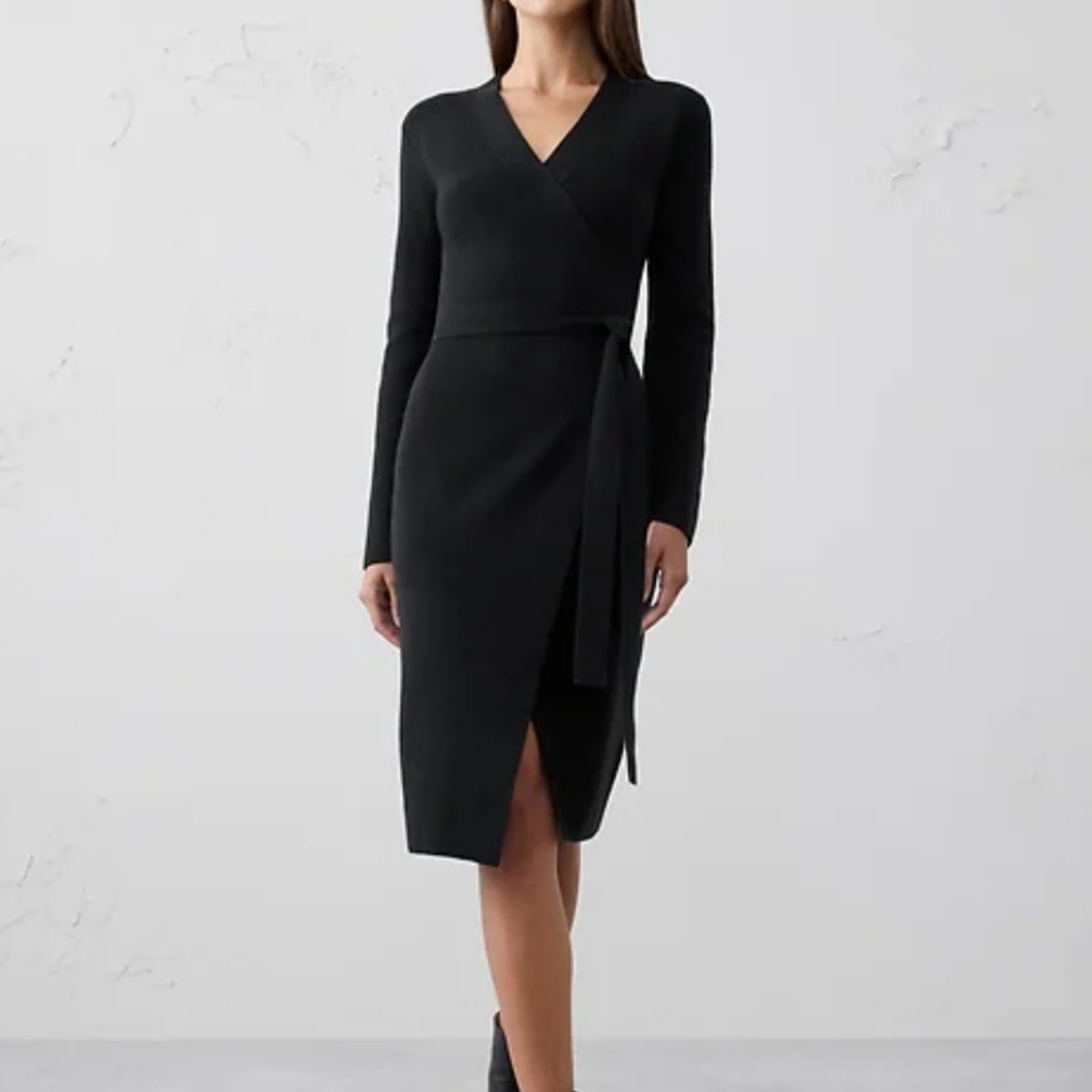 Banana Republic Black Long Sleeve Dress